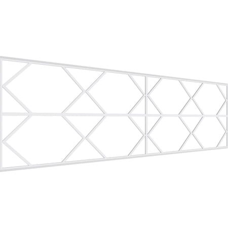 Ekena Millwork Set of Four Panels for 94 1/2"W x 28 1/4"H Fraser Fretwork Wainscot Wall Paneling WPKP14X01X47FSR